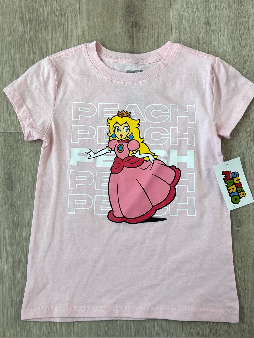 NWT Princess Peach pink tee Size 7/8